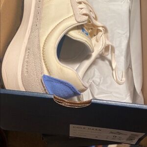 Cole Haan Cream and Blue Sneakers